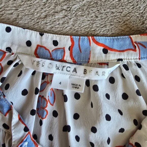 Veronica Beard Ashlynn Floral Silk Blouse size 4 - Picture 12 of 15